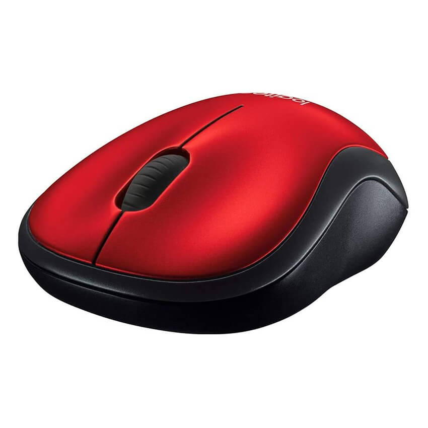 Mouse Inalámbrico Logitech M185 USB Rojo, 910-003635