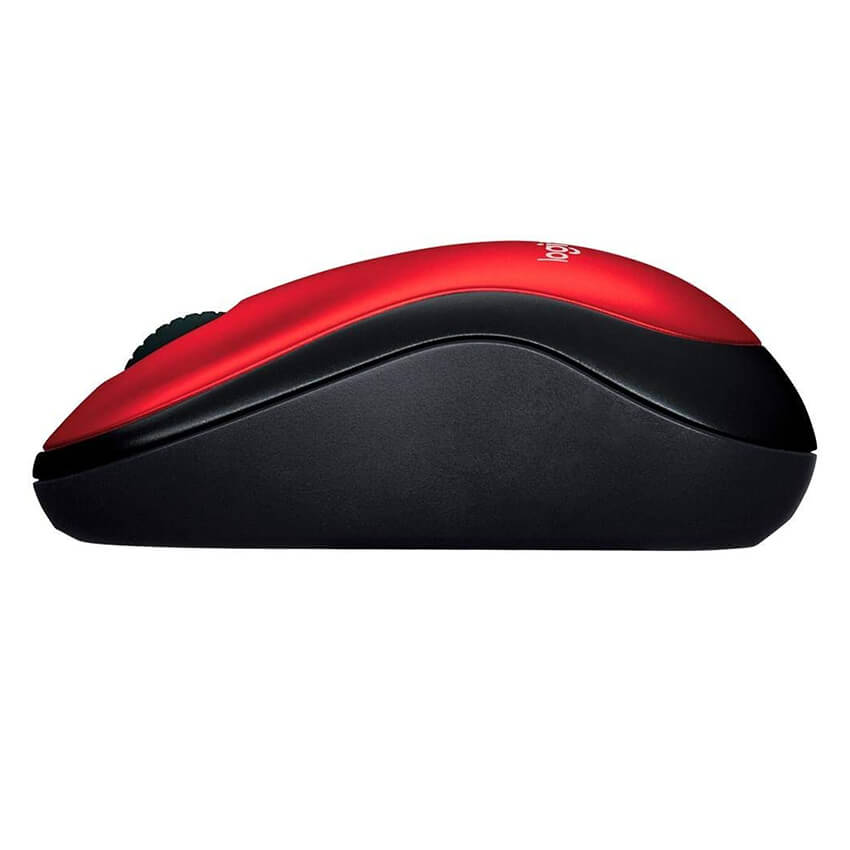 Mouse Inalámbrico Logitech M185 USB Rojo, 910-003635