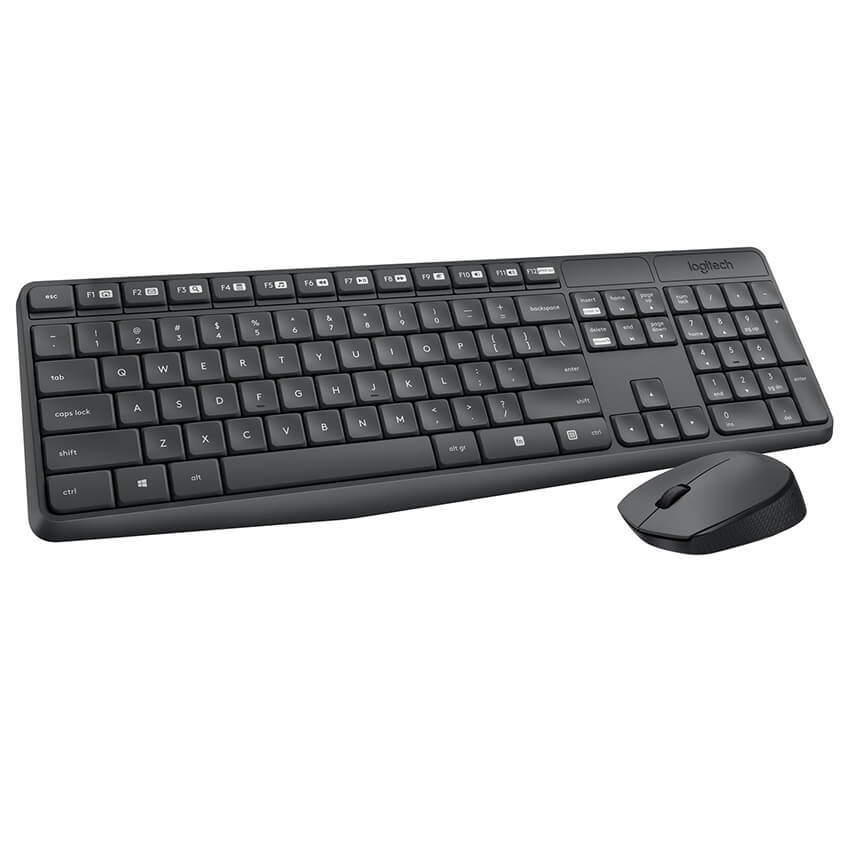 Logitech MK235 Vezeték Nélküli Billentyűzet + Optikai Egér, Magyar Kiosztás, Szürke