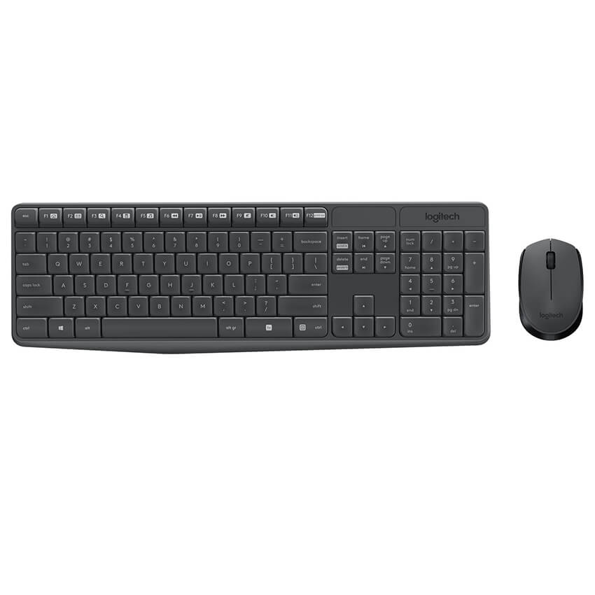 Logitech MK235 Vezeték Nélküli Billentyűzet + Optikai Egér, Magyar Kiosztás, Szürke