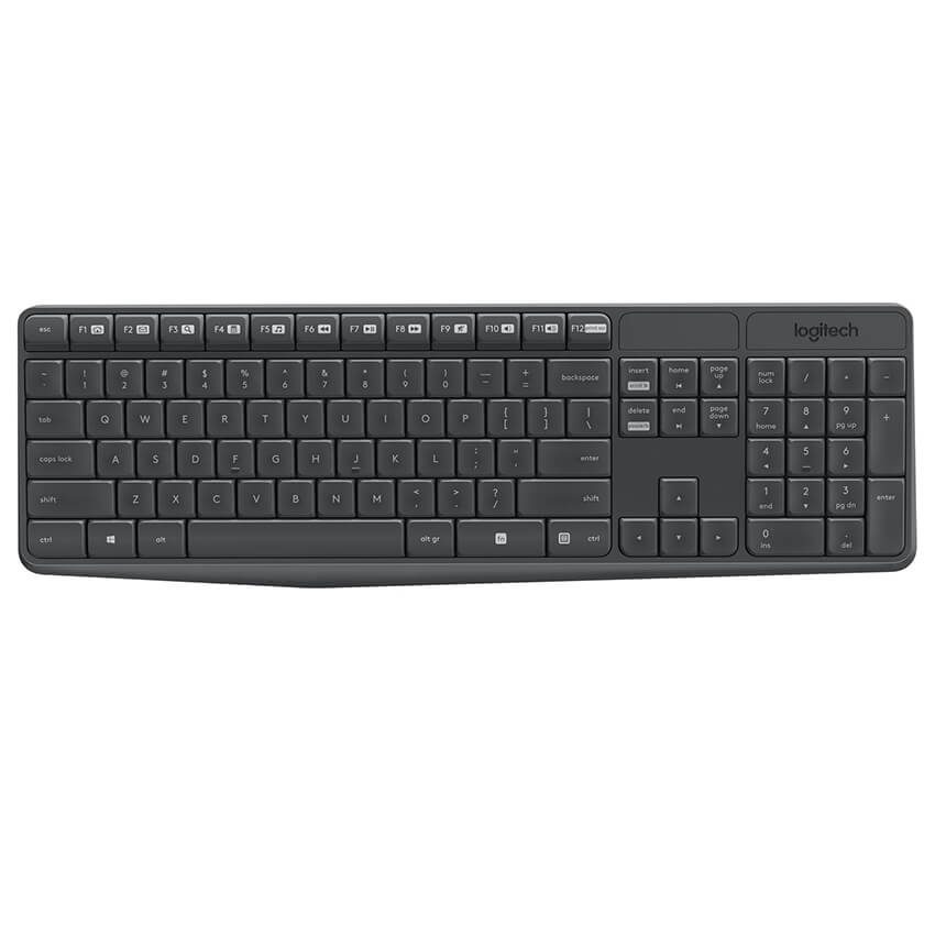 Logitech MK235 Vezeték Nélküli Billentyűzet + Optikai Egér, Magyar Kiosztás, Szürke