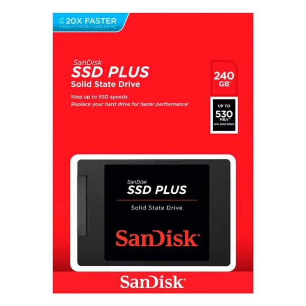 Disco SSD SanDisk SSD Plus 240GB, TLC, SATA3, 2.5"