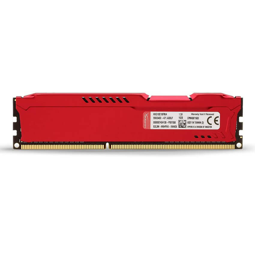 Memoria Kingston HyperX FURY 4GB, DDR3, 1866MHz, CL10, Rojo, HX318C10FR/4