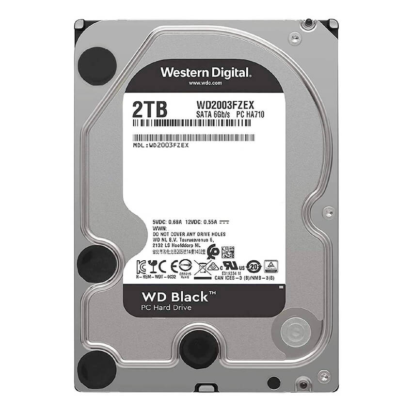 Disco Interno Western Digital Black 2TB SATA3 7200rpm 64MB Cache 3.5", WD2003FZEX