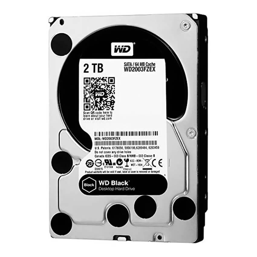 Disco Interno Western Digital Black 2TB SATA3 7200rpm 64MB Cache 3.5", WD2003FZEX