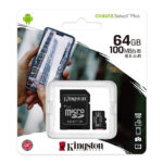 Tarjeta de Memoria Kingston Canvas Select Plus UHS-I microSDXC 64GB, U1, V10, A1, Clase 10, Adaptador