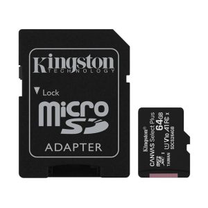Tarjeta de Memoria Kingston Canvas Select Plus UHS-I microSDXC 64GB, U1, V10, A1, Clase 10, Adaptador