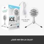 Micrófono Blue Snowball iCE USB, Condensador, Cardioide, Trípode, Blanco, Logitech