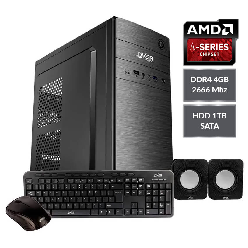 PC Teramar AMD A6-9500E Dual-Core (4GB DDR4, HDD 1TB, Radeon R5, Fuente ...