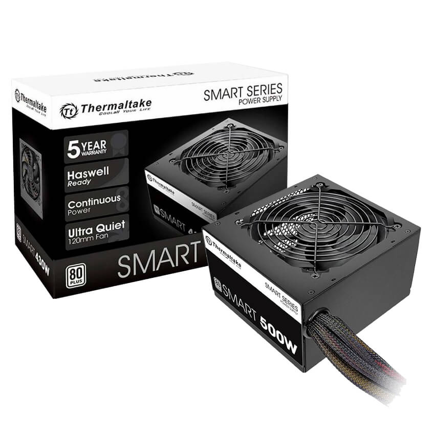 Fuente de alimentación Thermaltake Smart 500W 80 PLUS White, SP-500AH2NKW