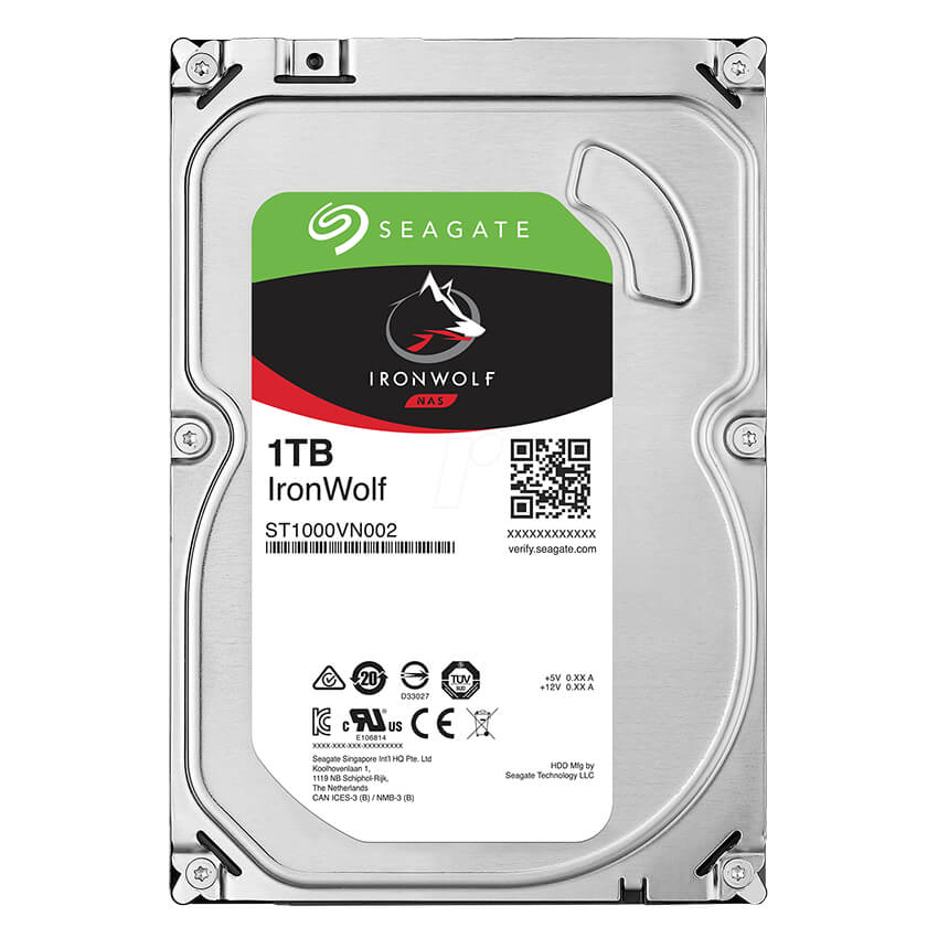 Disco Interno NAS Seagate IronWolf 1TB SATA3 5900rpm 64MB Cache 3.5" (CMR), ST1000VN002