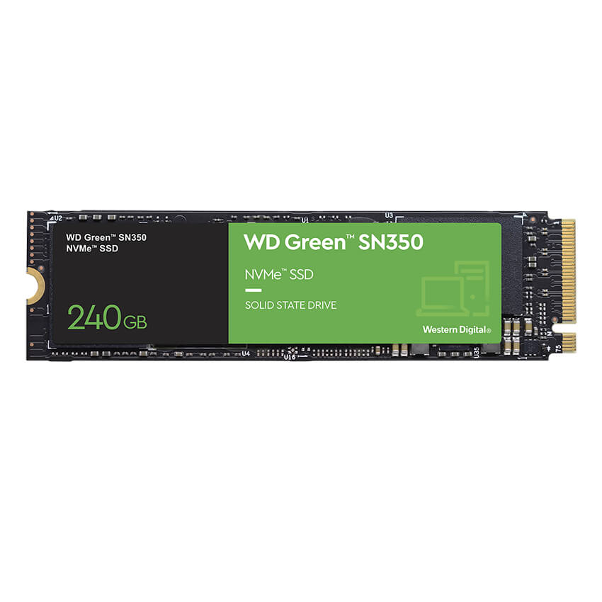 Disco SSD Western Digital Green SN350 NVMe 240GB, 3D NAND TLC, PCIe Gen3x4, M.2 2280, WDS240G2G0C