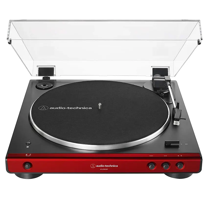 Bandeja Giradiscos Audio-Technica AT-LP60XBT-RD con Bluetooth (Roja/Negra)