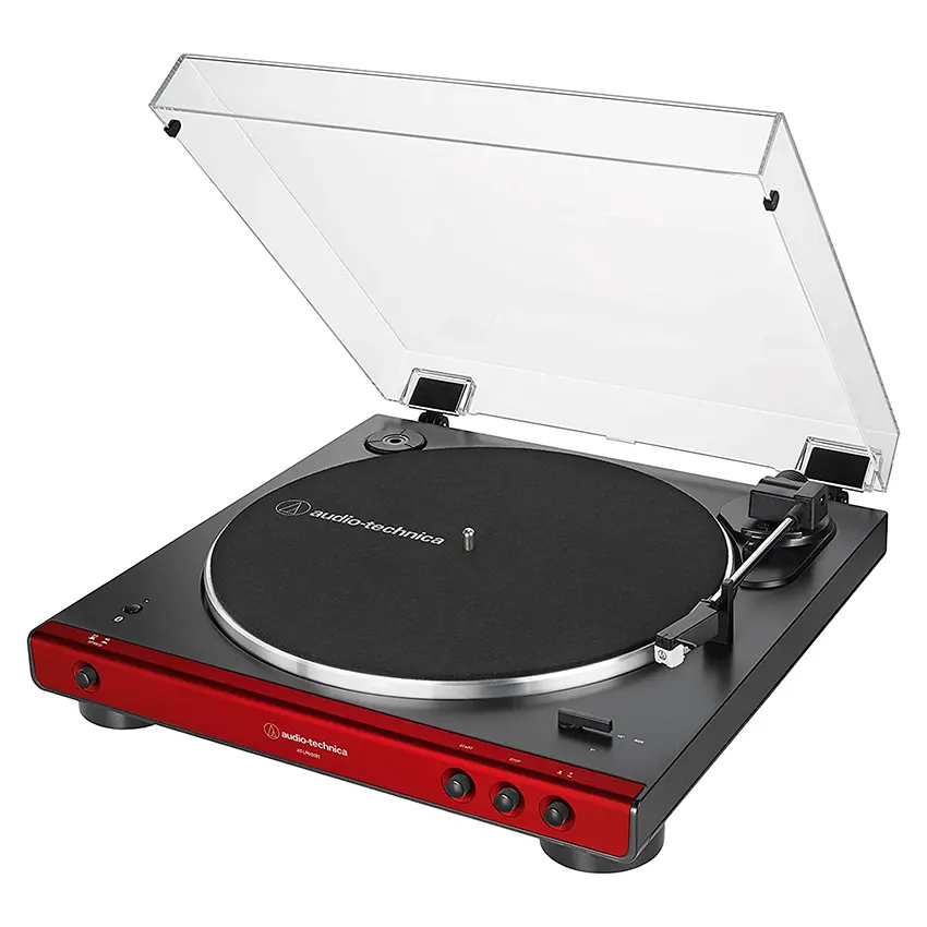Bandeja Giradiscos Audio-Technica AT-LP60XBT-RD con Bluetooth (Roja/Negra)