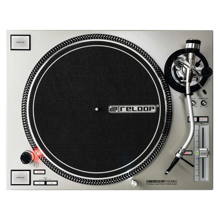 Reloop RP-7000 MK2 Bandeja giradiscos de alto torque (Plateada)