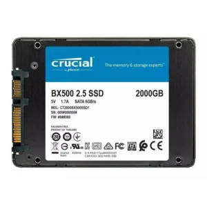 Disco SSD Crucial BX500 2TB, 3D NAND, SATA3, 2.5"