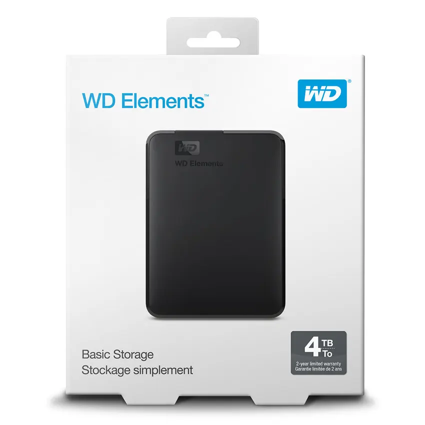 Disco Externo WD Elements Portable 4TB, USB 3.0, Negro