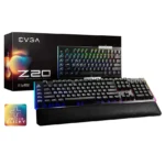 Teclado EVGA Z20 RGB Optical (Clicky Switch), Mecánico, Iluminación LED, Gamer, Español