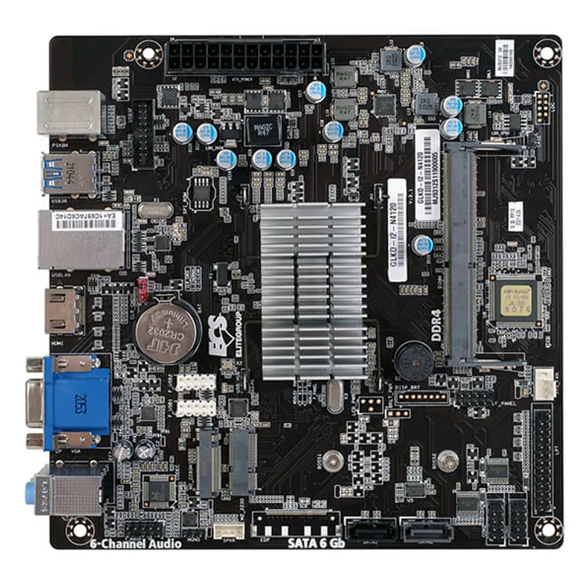 Motherboard ECS GLKD-I2, Procesador Intel Celeron N4020 integrado