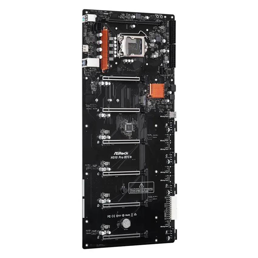 Motherboard ASRock H510 PRO BTC+, Minería de criptomonedas (BTC), Socket 1200 Motherboard ASRock H510 PRO BTC+, Minería de criptomonedas (BTC), Socket 1200