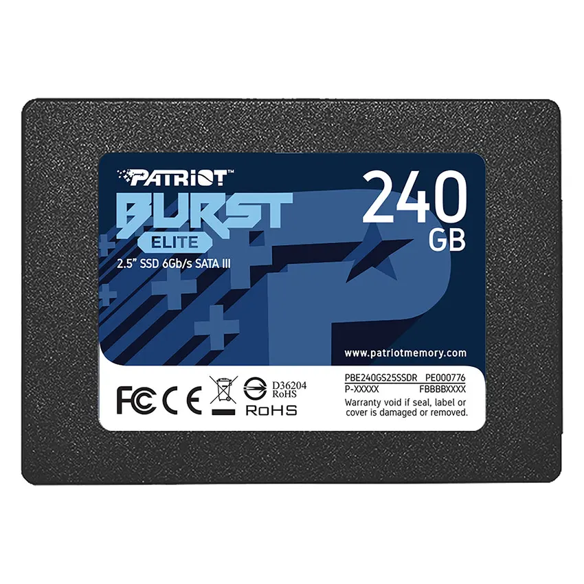PBE240GS25SSDR-2 Disco SSD Patriot Burst Elite 240GB, 3D NAND, SATA3, 2.5"