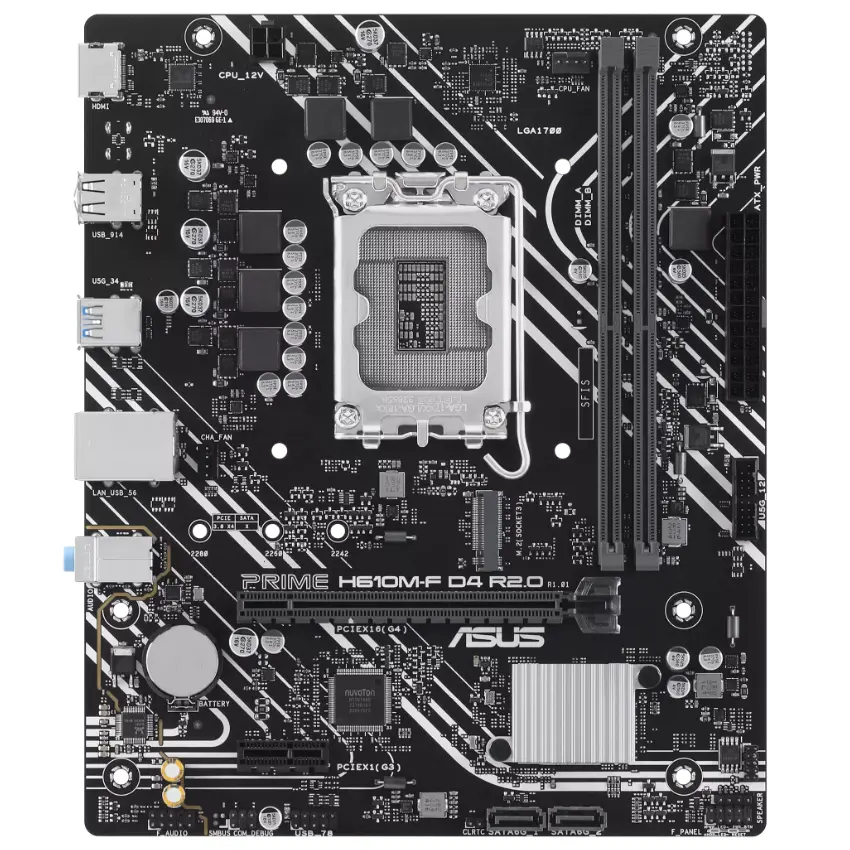 Motherboard ASUS PRIME H610M-F D4 R2.0, Socket 1700 Motherboard ASUS PRIME H610M-F D4 R2.0, Socket 1700