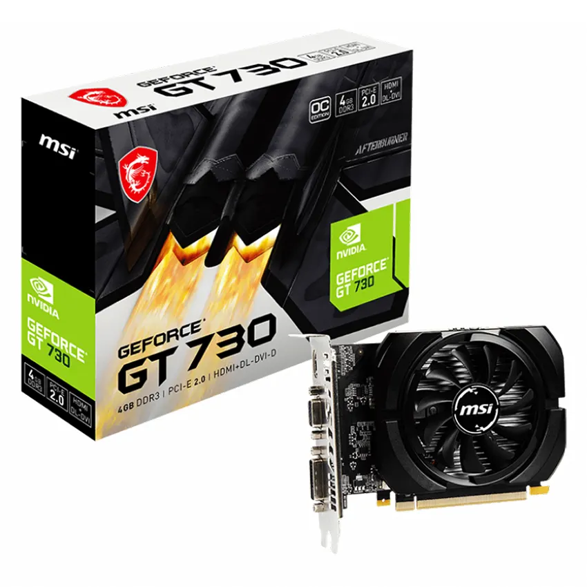 Placa de Video MSI GeForce GT 730 4GB DDR3 OCV1 Placa de Video MSI GeForce GT 730 4GB DDR3 OCV1
