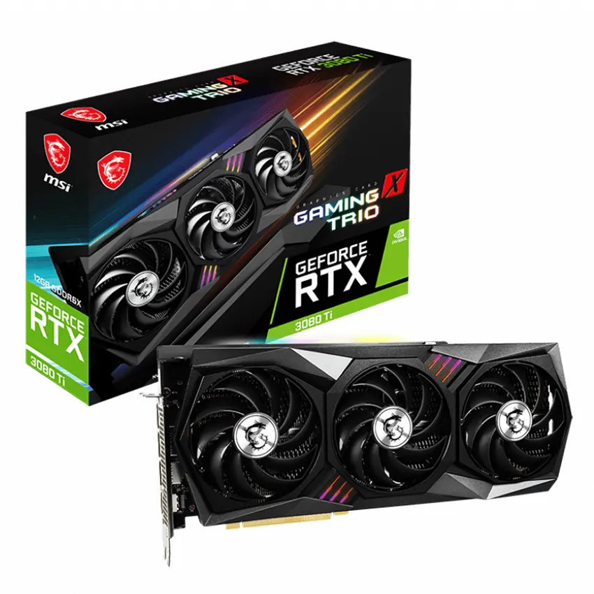 Placa de Video MSI GeForce RTX 3080 Ti GAMING X TRIO 12GB GDDR6X Placa de Video MSI GeForce RTX 3080 Ti GAMING X TRIO 12GB GDDR6X