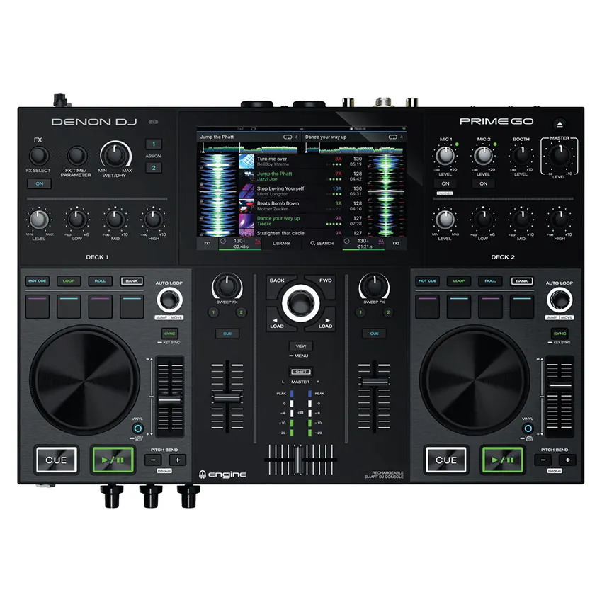 GO-2 Controlador Recargable Denon DJ Prime GO Todo en Uno con Pantalla Táctil de 7"