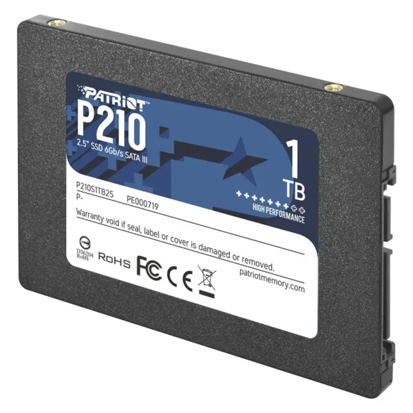 Disco SSD Patriot P210 1TB, 3D NAND, SATA3, 2.5"