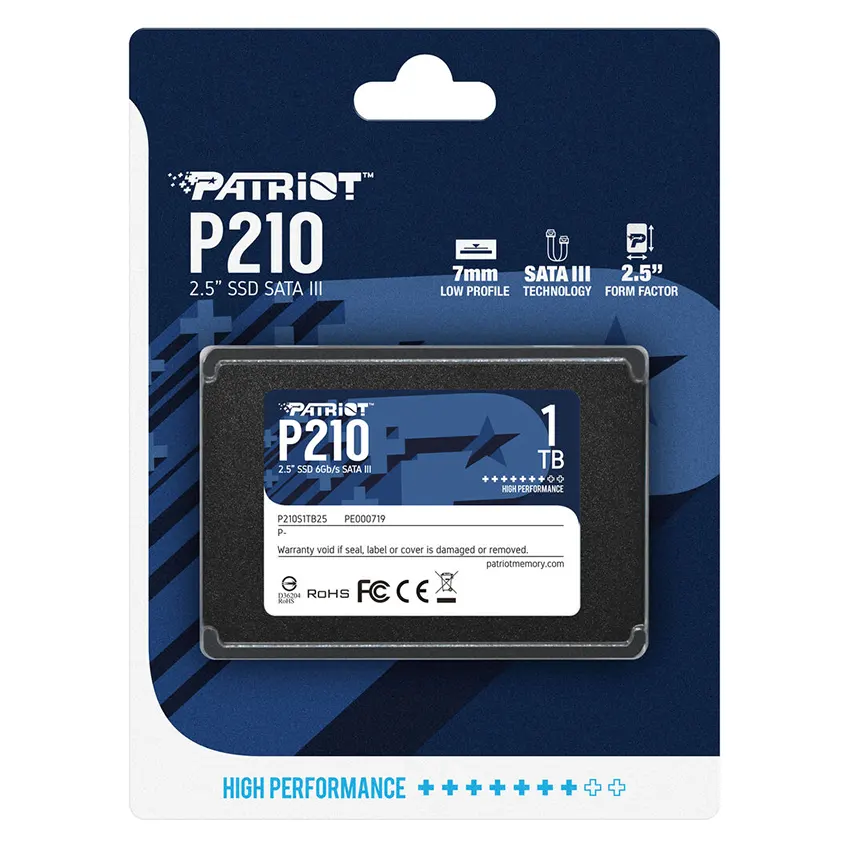 Disco SSD Patriot P210 1TB, 3D NAND, SATA3, 2.5"