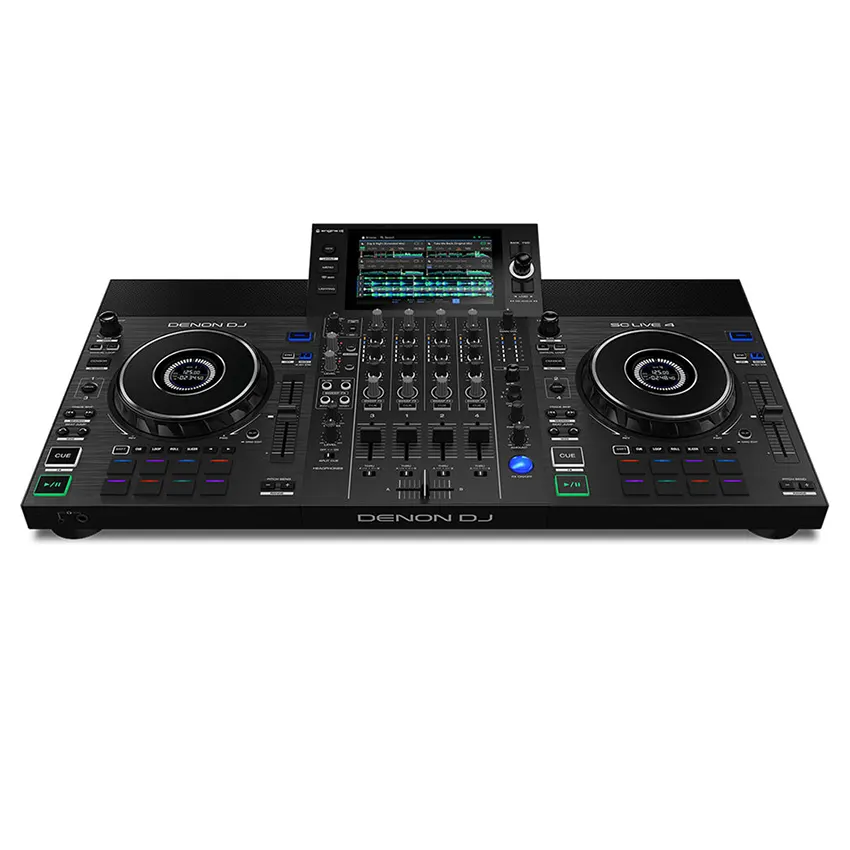 Denon DJ SC LIVE 4 Sistema Autónomo de 4 Decks con Pantalla Táctil de 7", Altavoces Integrados y Wi-Fi