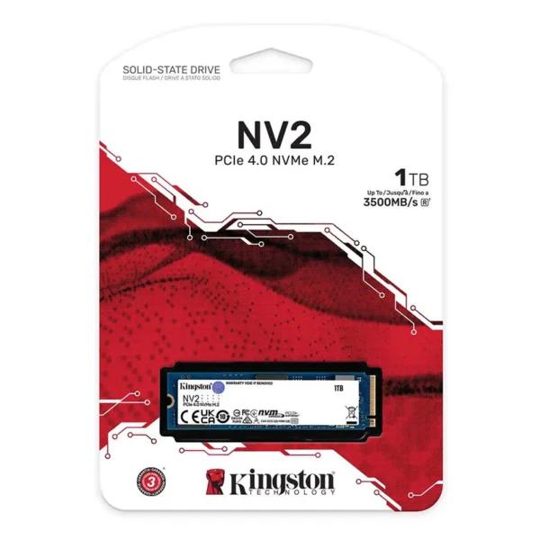 Disco SSD Kingston NV2 NVMe 1TB, 3D NAND, PCIe 4.0, M.2 2280