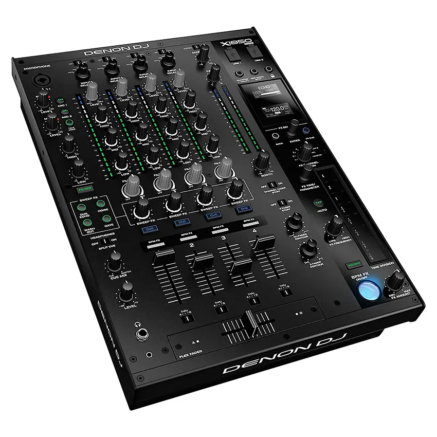 Mezclador de 4 Canales Denon DJ Prime X1850 con Placa de Sonido USB Mezclador de 4 Canales Denon DJ Prime X1850 con Placa de Sonido USB
