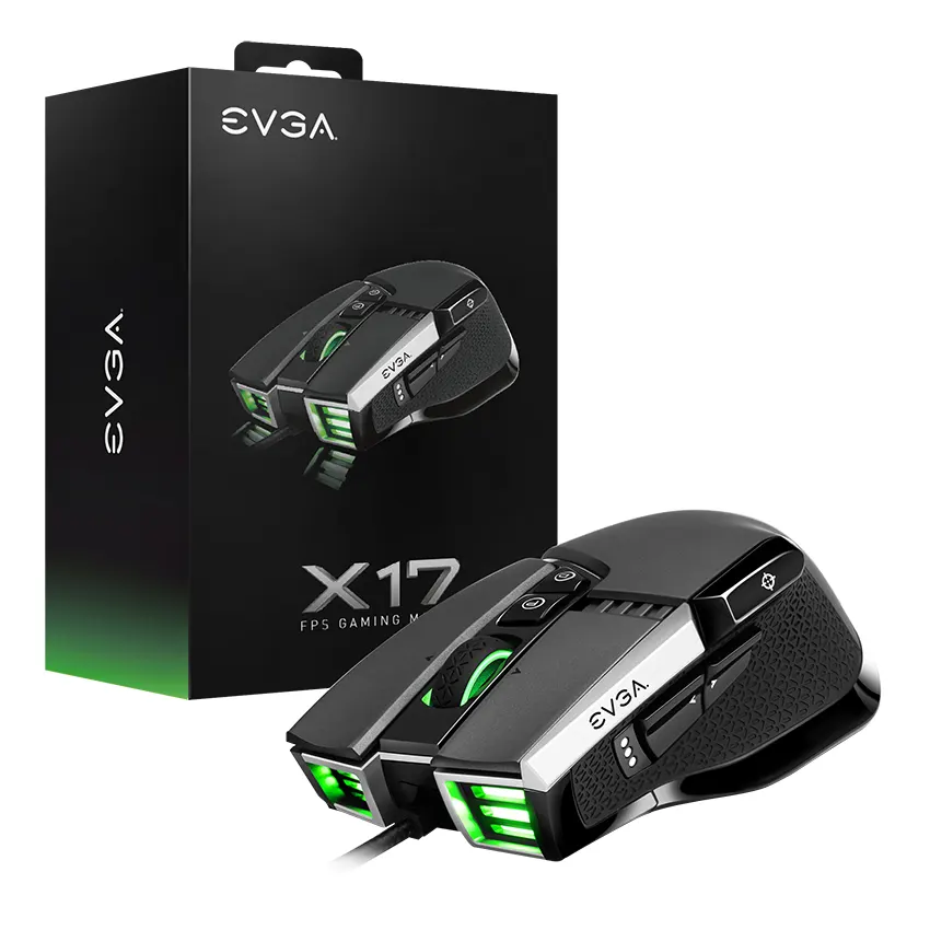 Mouse EVGA X17, Gamer, USB, Gris