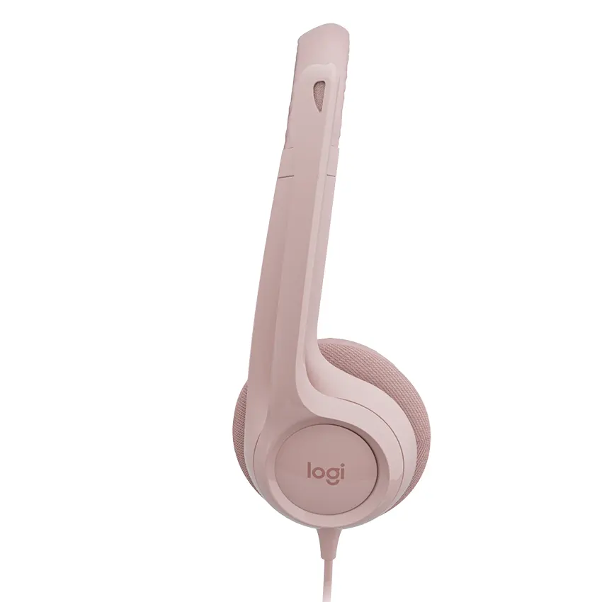 Auriculares Logitech H390, USB, Rosa
