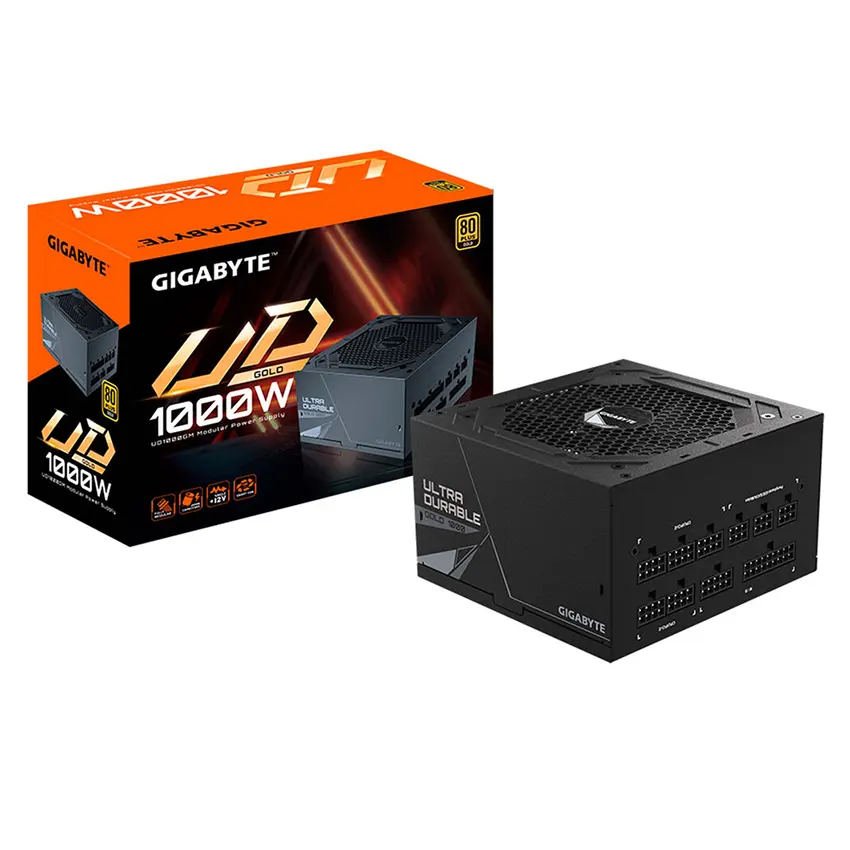 Fuente de alimentación modular Gigabyte UD1000GM PG5 1000W 80 PLUS Gold, Preparada para PCIe 5.0 Fuente de alimentación modular Gigabyte UD1000GM PG5 1000W 80 PLUS Gold, Preparada para PCIe 5.0