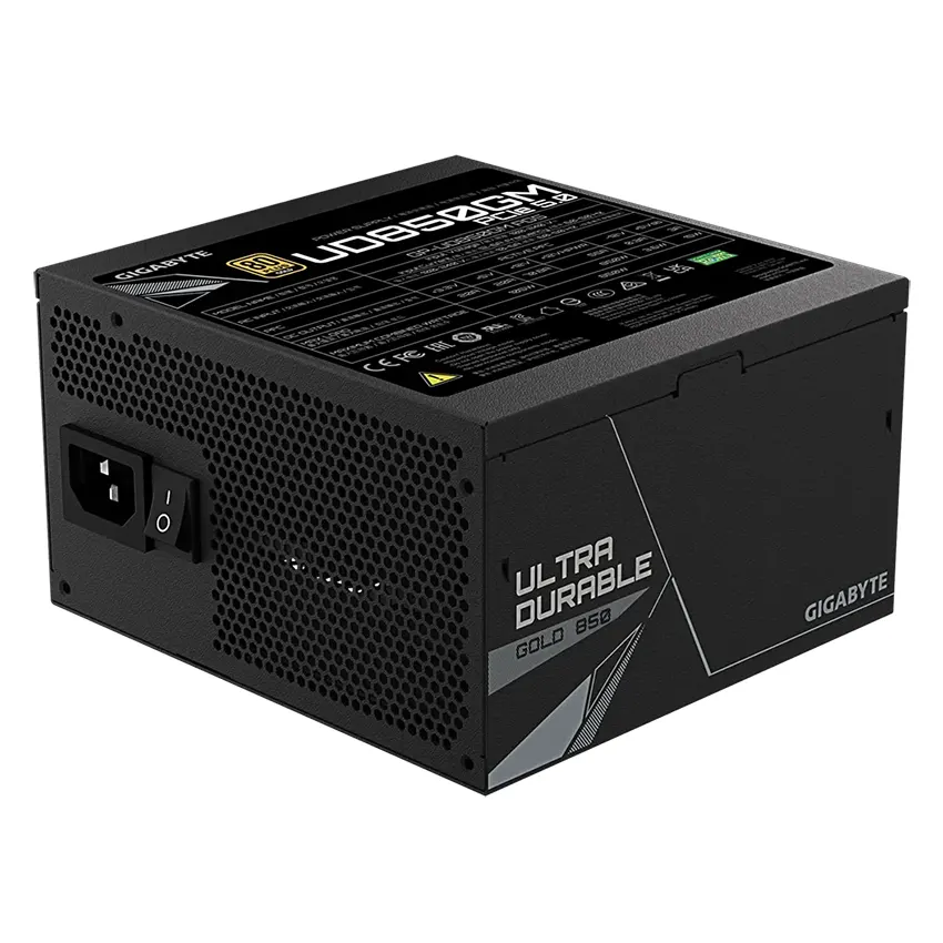 Fuente de alimentación modular Gigabyte UD850GM PG5 850W 80 PLUS Gold, Preparada para PCIe 5.0