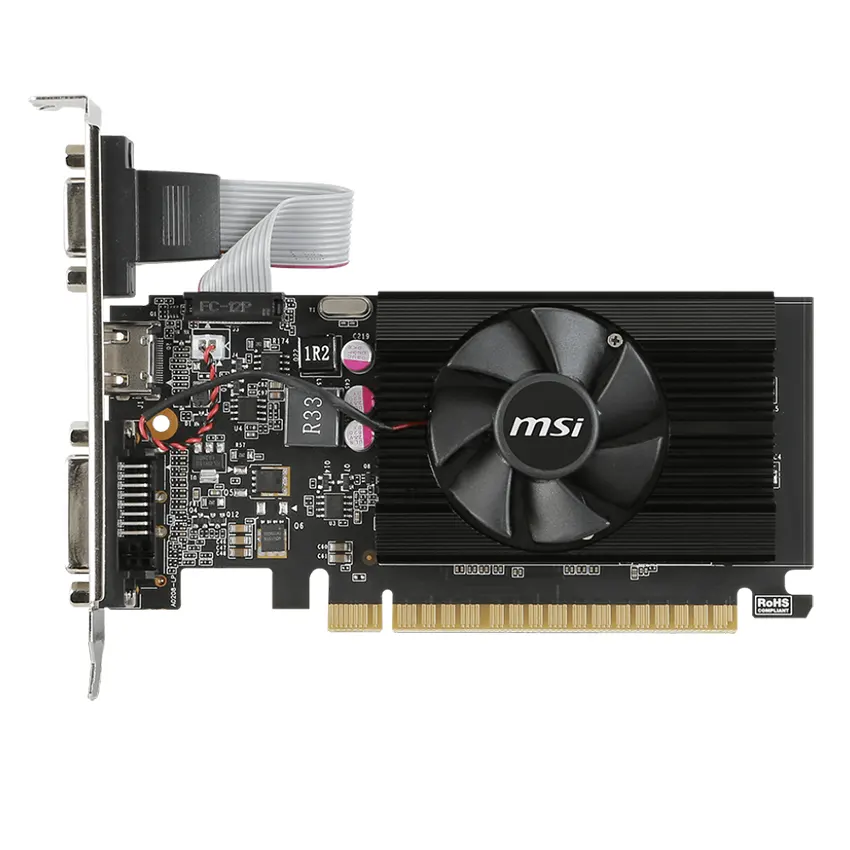 Placa de Video MSI GeForce GT 710 2GD3 LP 2GB DDR3 Placa de Video MSI GeForce GT 710 2GD3 LP 2GB DDR3