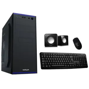 Gabinete Kit Kelyx LC727-14, ATX, Con Fuente 500W, Teclado USB, Mouse USB y Parlantes, Negro