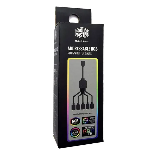 Cable Divisor de 1 a 5 RGB direccionable Cooler Master