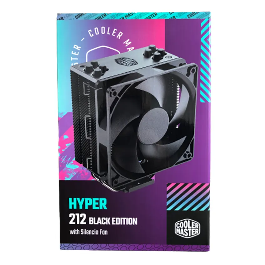 Ventilador para CPU Cooler Master Hyper 212 Black Edition, Intel LGA1700/1200/1151/1150, AMD AM4, New Packaging Ventilador para CPU Cooler Master Hyper 212 Black Edition, Intel LGA1700/1200/1151/1150, AMD AM4, New Packaging