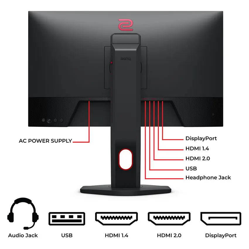 Monitor Gamer BenQ ZOWIE XL2411K, 24", 144Hz, TN, 1920x1080, 1ms, DisplayPort, HDMI, DyAc