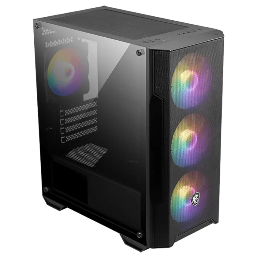 Gabinete MSI MAG FORGE M100A, Micro ATX, Sin Fuente, Acrílico, 4 Fan 12 cm Auto-RGB Gabinete MSI MAG FORGE M100A, Micro ATX, Sin Fuente, Acrílico, 4 Fan 12 cm Auto-RGB