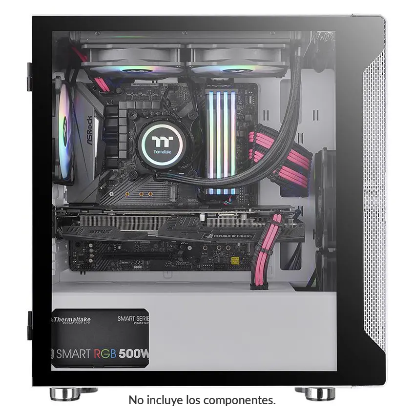Gabinete Thermaltake S100 TG Snow Edition, Micro ATX, Sin Fuente, Vidrio Templado, 1 Fan 12 cm, Blanco Gabinete Thermaltake S100 TG Snow Edition, Micro ATX, Sin Fuente, Vidrio Templado, 1 Fan 12 cm, Blanco