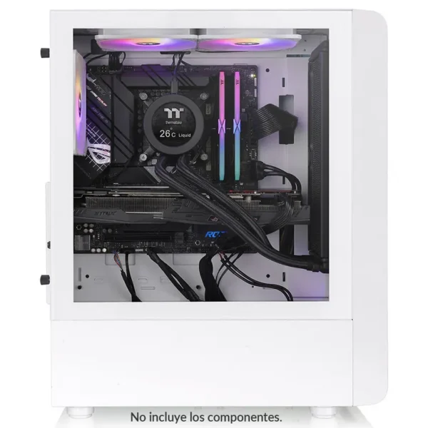 Gabinete Thermaltake S200 TG Snow, ATX, Sin Fuente, Vidrio Templado, 3 Fan 12 cm ARGB, Blanco