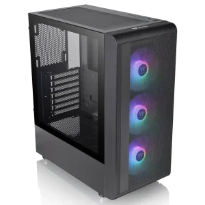Gabinete Thermaltake S200 TG, ATX, Sin Fuente, Vidrio Templado, 3 Fan 12 cm ARGB, Negro