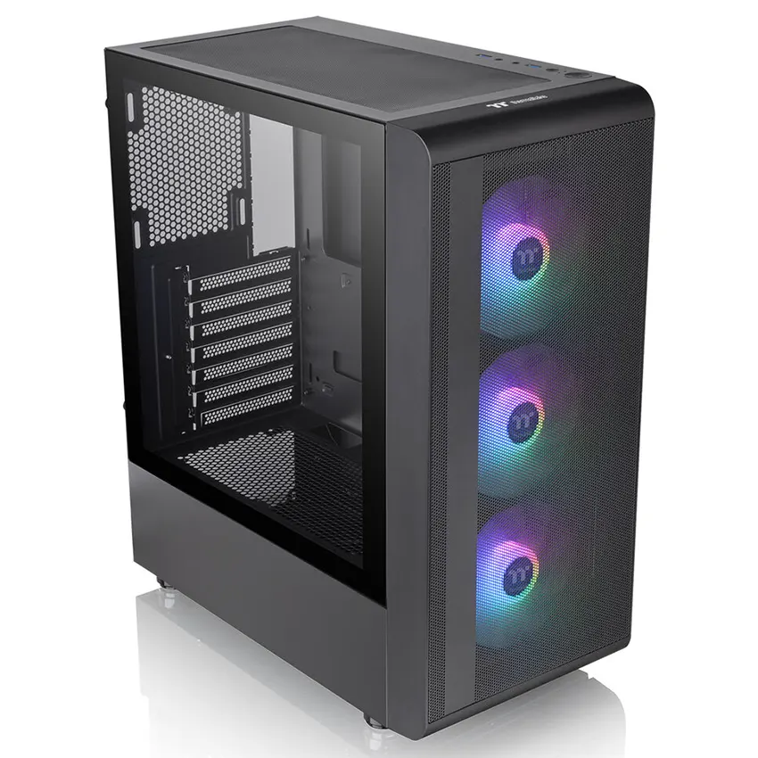 Gabinete Thermaltake S200 TG, ATX, Sin Fuente, Vidrio Templado, 3 Fan 12 cm ARGB, Negro
