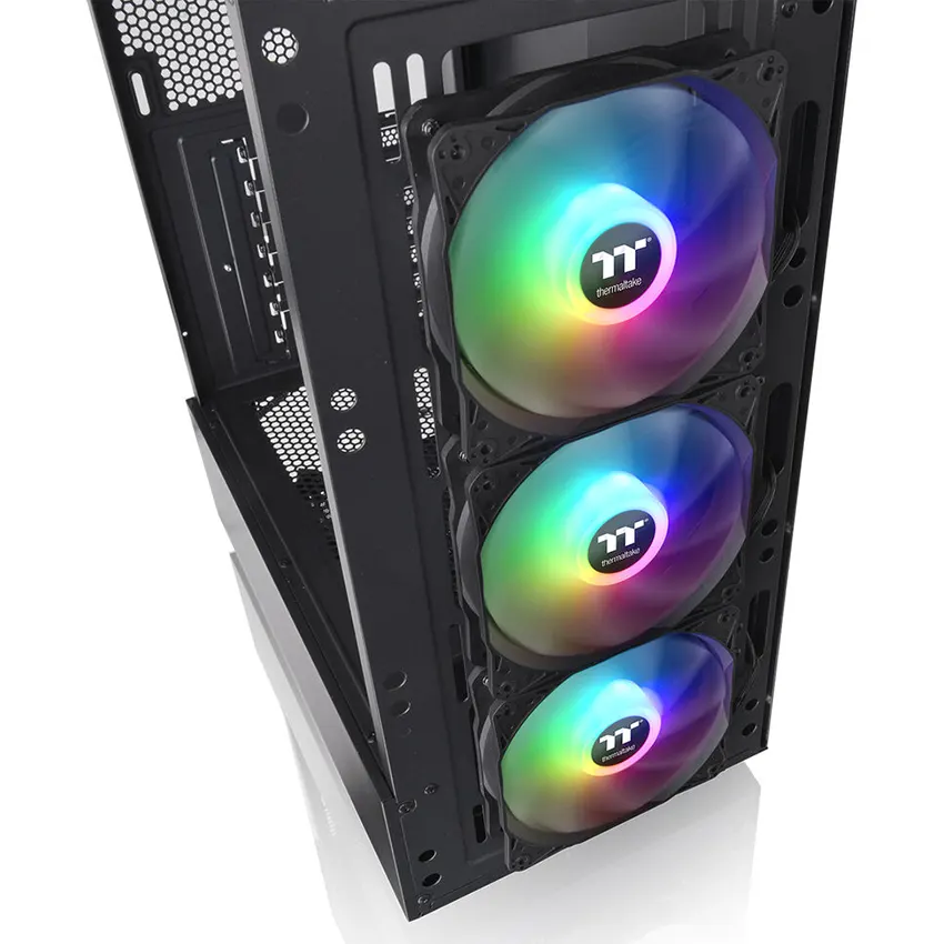 Gabinete Thermaltake S200 TG, ATX, Sin Fuente, Vidrio Templado, 3 Fan 12 cm ARGB, Negro