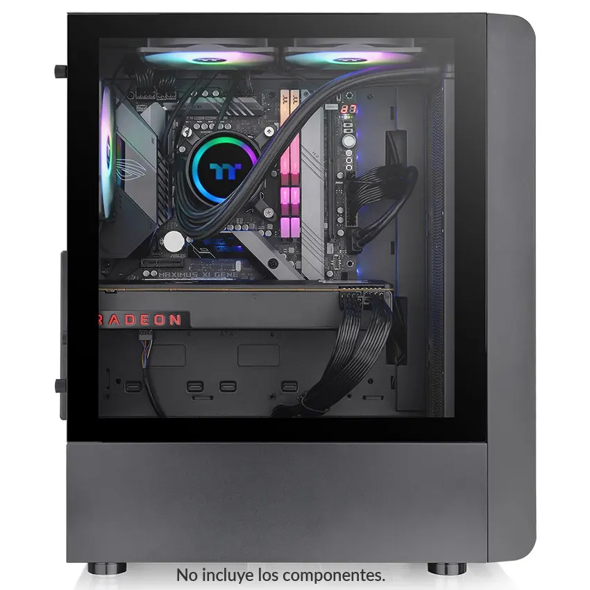 Gabinete Thermaltake S200 TG, ATX, Sin Fuente, Vidrio Templado, 3 Fan 12 cm ARGB, Negro